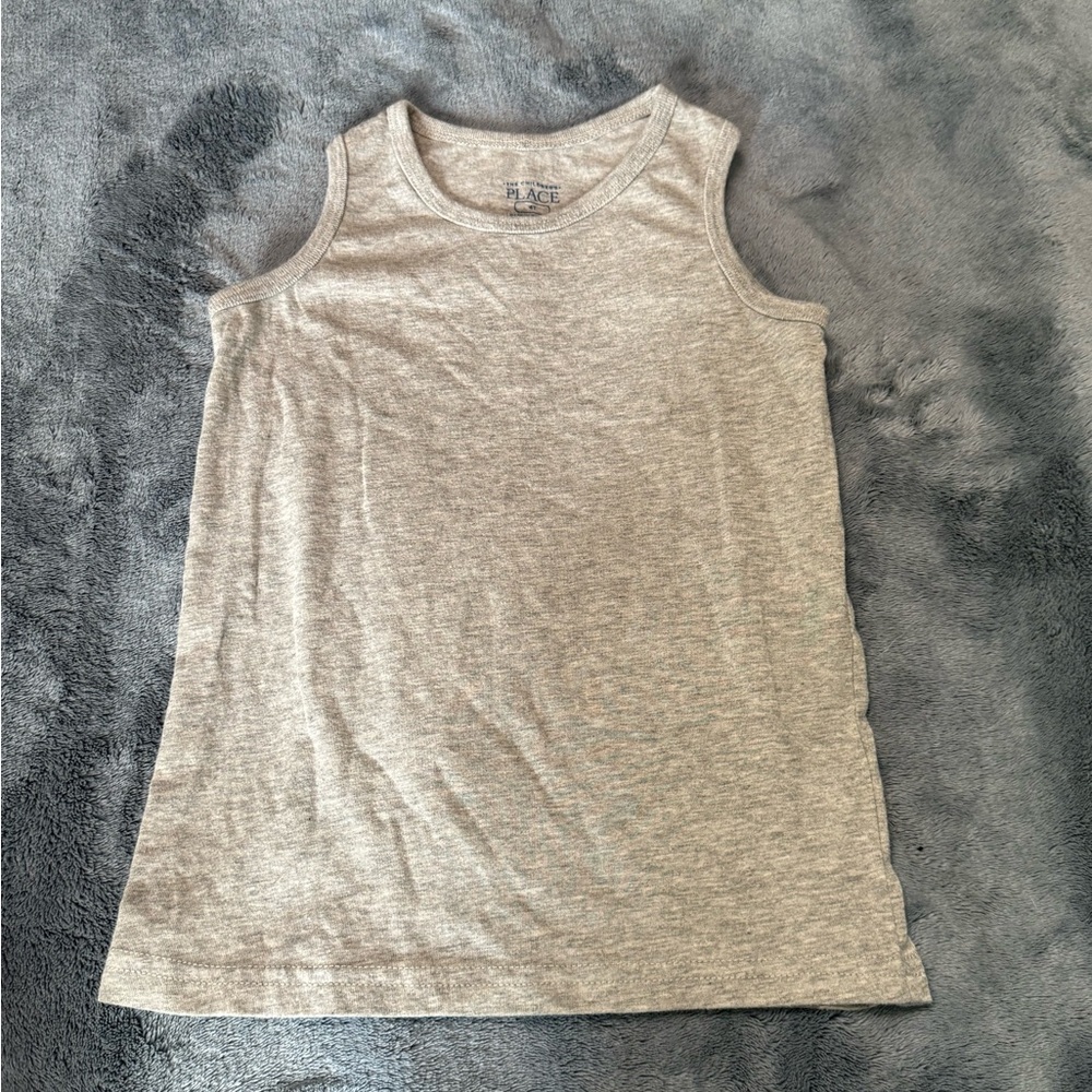 Gray Sleeveless Kids Top